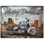 Plaque métal Harley Davidson Route 66 Born to ride 40 x 30 cm déco rétro vintage