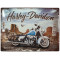 Plaque métal Harley Davidson Route 66 Born to ride 40 x 30 cm déco rétro vintage