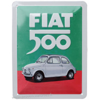 Plaque métal FIAT 500 20 x15 cm déco rétro vintage