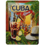 Plaque métal CUBA LIBRE 20 x15 cm déco rétro vintage