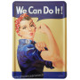 Plaque métal We can do it ! carte postale rétro vintage collection