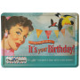 Plaque métal It's your BIRTHDAY ! carte postale rétro vintage collection