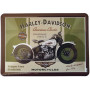 Plaque métal Harley Davidson Knucklehead carte postale rétro vintage collection