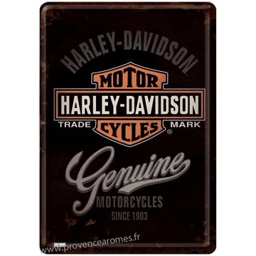 panneau métallique Harley Davidson Rétro KNUCKLE CARTE POSTALE en tôle/métal 