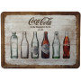 Plaque métal Coca Cola in the Distinctive Bottle carte postale rétro vintage collection