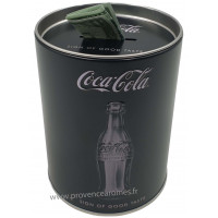 Tirelire métal Coca Cola bouteille noire rétro vintage collection