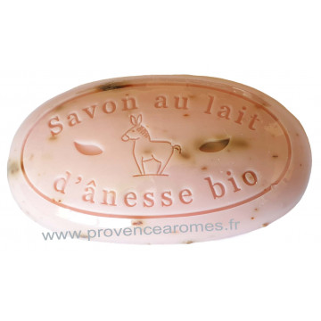 Savon luxe Rose Pétales au lait d'ânesse frais Bio 110 gr