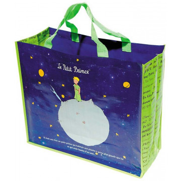 Sac Cabas bleu vert LE PETIT PRINCE planète