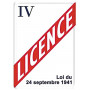 Plaque métal LICENCE IV 15 x 21 cm déco rétro vintage