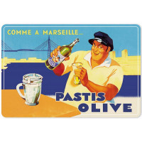 Set de table PASTIS OLIVE déco publicité rétro vintage