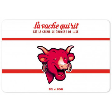 Set de table VACHE QUI RIT rouge et blanc déco publicité rétro vintage