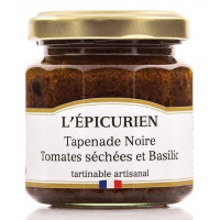 Tapenade Noire Tomates Séchées et Basilic L’épicurien - 100g 