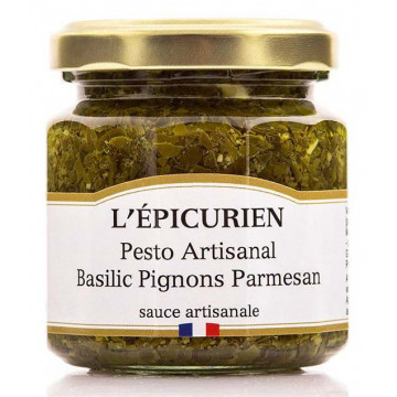 Pesto Artisanal Basilic Pignons Parmesan L’épicurien - 100g 