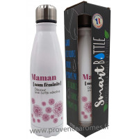 Bouteille isotherme MAMAN NOM FEMININ DÉSIGNE SUPER HÉROÏNE