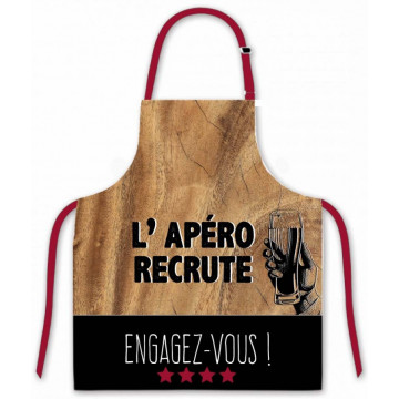 Tablier adulte L'APÉRO RECRUTE ENGAGEZ-VOUS !