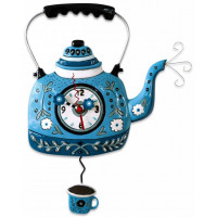 Horloge Bouilloire bleu à balancier Allen designs