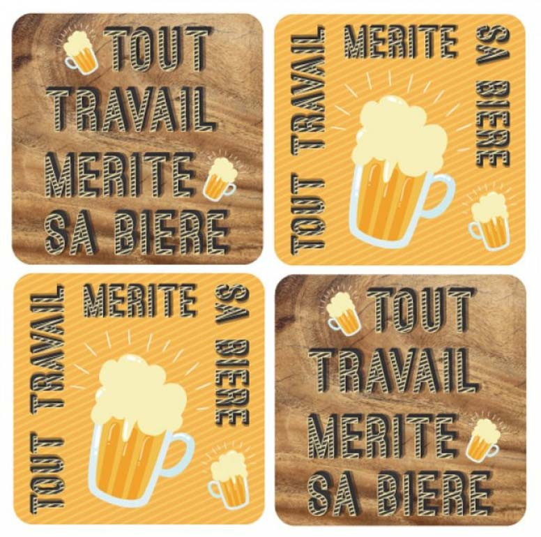 Boîte à Cure dents TOUT TRAVAIL MÉRITE SA BIÈRE - Provence Arômes