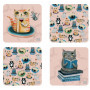 Coffret 4 Dessous de verre CRAZY CAT ALLEN DESIGNS