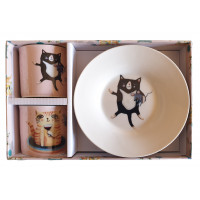 Coffret 2 tasses CRAZY CAT ALLEN DESIGNS