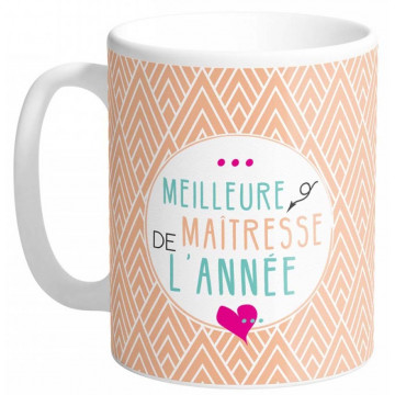 Mug MEILLEUR MAÎTRESSE DE L'ANNÉE collection Mugs petits messages