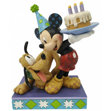 MICKEY et PLUTO gâteau d'anniversaire Figurine Disney Collection Disney Tradition
