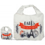 Sac de course pliable blanc PARIS PLACE DES AMOUREUX