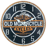 Horloge OLD MOTORCYCLE déco rétro vintage