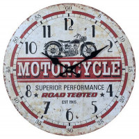 Horloge MOTORCYCLE SUPERIOR PERFORMANCE déco rétro vintage