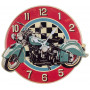Horloge métal MOTO déco rétro vintage