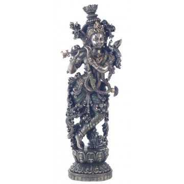 Statuette KRISHNA 37 cm effet bronze