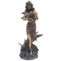 Statuette APHRODITE et les Colombes 27 cm effet bronze