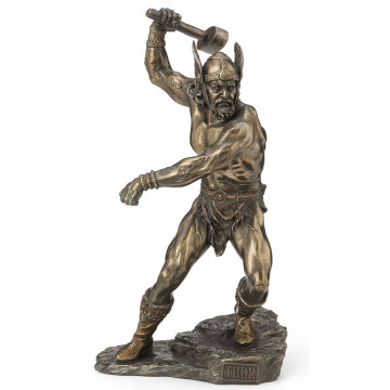 Statuette THOR 27 cm effet bronze