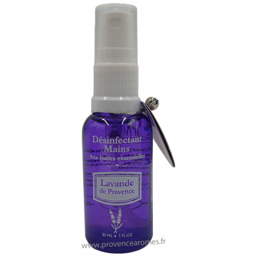 Désinfectant mains LAVANDE de PROVENCE aux huiles essentielles 30 ml Esprit  Provence - Provence Arômes Tendance sud