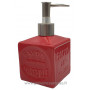 Pousse distributeur de Savon liquide en forme de cube Savon de Marseille couleur Rouge