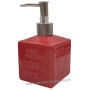 Pousse distributeur de Savon liquide en forme de cube Savon de Marseille couleur Rouge