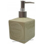 Pousse distributeur de Savon liquide en forme de cube Savon de Marseille couleur Vert Amande