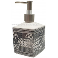 Distributeur de savon liquide cube Mosaïque couleur gris