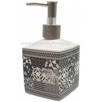 Distributeur de savon liquide cube Mosaïque couleur gris