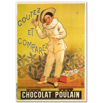 Plaque métal CHOCOLAT POULAIN 15 x 20 cm déco rétro vintage