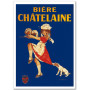 Plaque métal BIÈRE CHATELAINE 15 x 20 cm déco rétro vintage