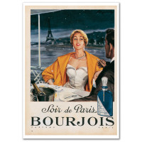 Plaque métal SOIR DE PARIS BOURGEOIS 15 x 20 cm déco rétro vintage