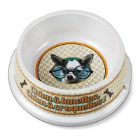 Gamelle pour chien " Chien à lunettes Chien à Croquettes " Natives déco rétro vintage humoristique