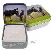 Boîte et savon 100 g au Lait d'ânesse Bio Esprit Provence