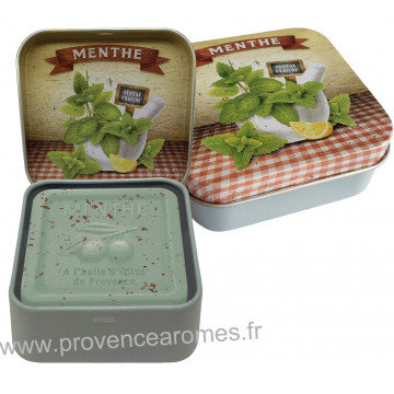 Boîte et savon 100 g Menthe de Provence Esprit Provence