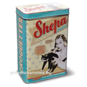 Boite Metal A Croquettes Pour Chat Shepa Natives Deco Retro Vintage Provence Aromes Tendance Sud