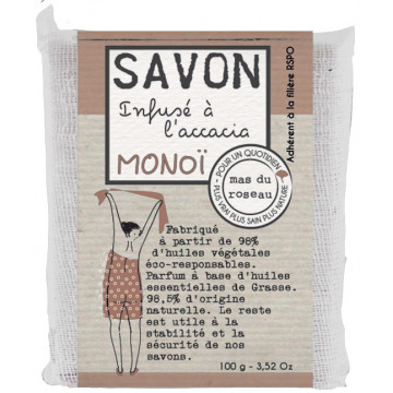 Savonnette MONOI infusée à l'acacias 100 g Mas du roseau