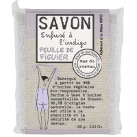 Savonnette FEUILLE DE FIGUIER infusée à l'indigo actif 100 g Mas du roseau