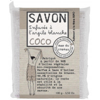 Savonnette Coco Ancienne infusée à l'argile blanche 100 g Mas du roseau