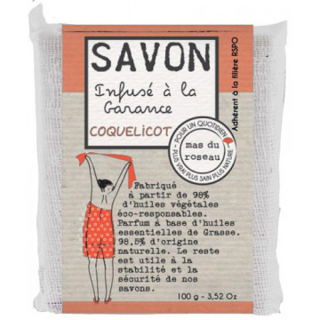 Savonnette COQUELICOT infusée à la garance 100 g Mas du roseau