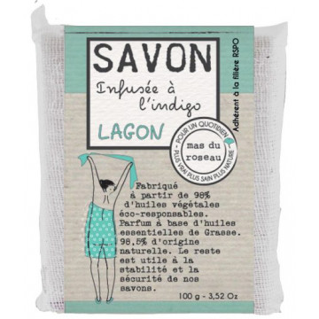 Savonnette LAGON infusée à l'indigo 100 g Mas du roseau